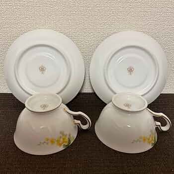 大倉陶園 - 大倉陶園　ミモザ　ティー　カップ&amp;ソーサー For you「ミモザ」 カップ＆ソーサー